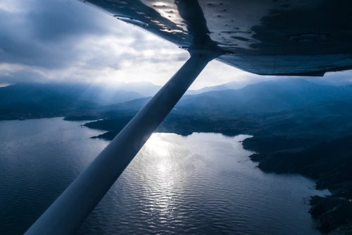 Airplane ride around the Mediterranean and the Pyrenees